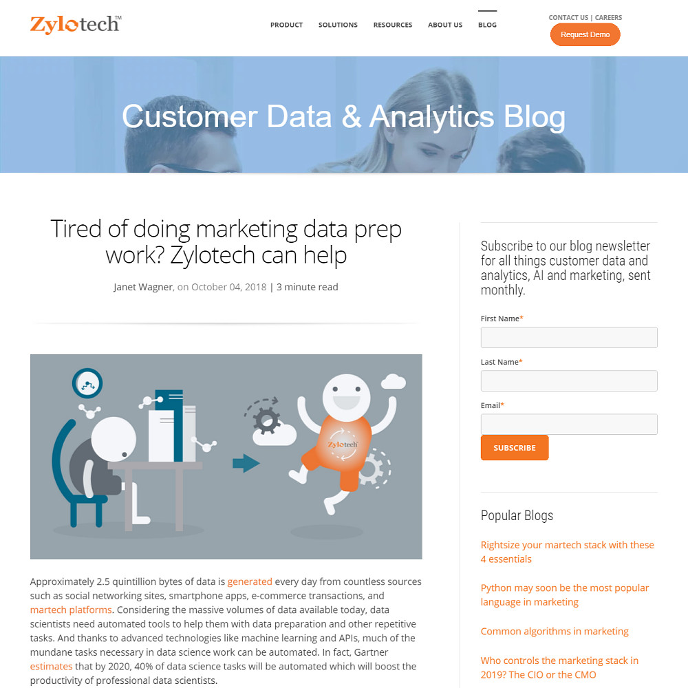 Tired of doing marketing data prep work? Zylotech can help